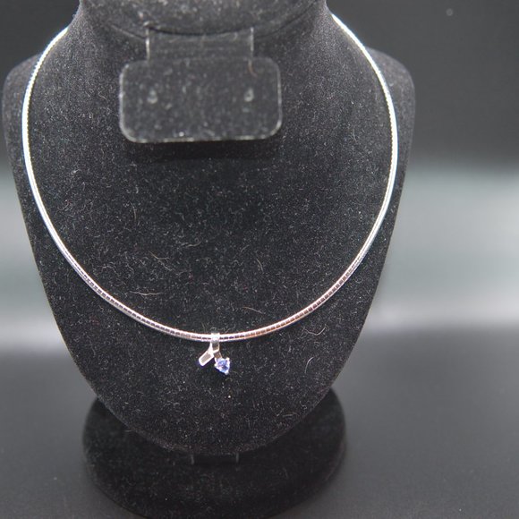 Sterling Silver Tanzanite Necklace - Picture 5 of 8